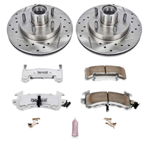 2000-2003 Chevrolet S10 Front Z26 Street Warrior Brake Upgrade Kit - Premium Heavy-Duty Performance with Drilled & Slotted Rotors and Carbon-Fiber Ceramic Pads