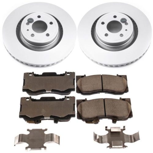2015-2017 Ford Mustang Front Z17 Evolution Geomet Coated Brake Rotor and Ceramic Pad Assembly - Heavy-Duty Fleet Replacement