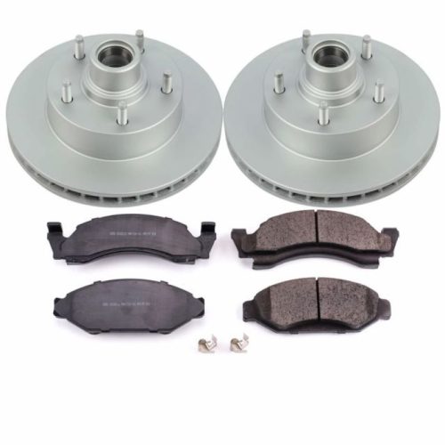 1982-1986 Ford F-150 Front Z17 Evolution Geomet Coated Brake Rotor and Ceramic Brake Pad Assembly - Premium Replacement