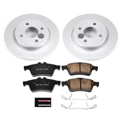 2018-2020 Ford EcoSport Rear Z17 Evolution Geomet Coated Brake Rotor and Ceramic Pad Assembly - Premium Replacement