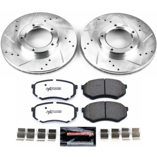 1995-2004 Toyota Tacoma Front Z36 Truck & Tow Brake Kit - Heavy-Duty Drilled & Slotted Rotor with Carbon-Fiber Ceramic Pads - Premium Replacement