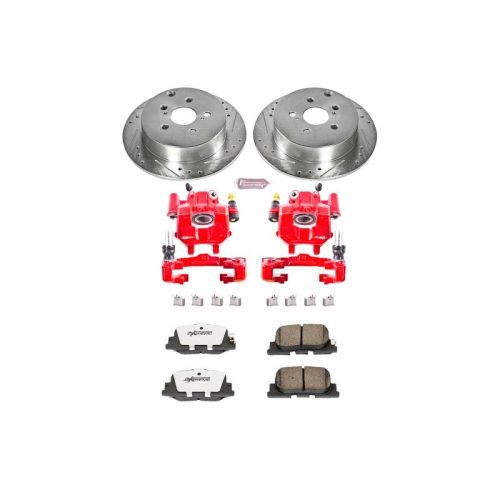 2005-2010 Scion tC Rear Z26 Street Warrior Brake Upgrade Kit with Drilled & Slotted Rotors - Premium Replacement
