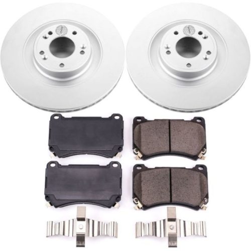 2011-2014 Hyundai Equus & 2012 Hyundai Genesis Heavy-Duty Front Brake Rotor and Ceramic Pad Assembly - Premium Replacement