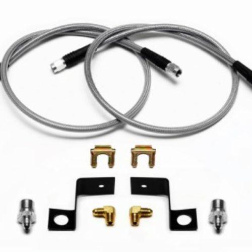 220-14112 Wilwood Flexline Kit 30 inch -3 M10-1.0 IF 1/8 NPT 90 Degree Drop-in