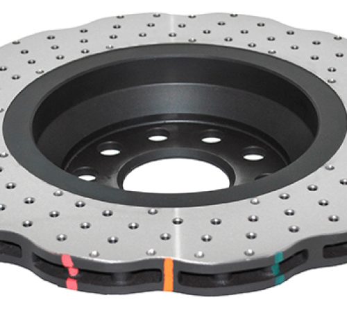 DBA 4000 Series Drilled Wavy Rotor Rear 2010-12 Volkswagen CC - Premium Replacement - Image 2
