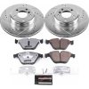 2014-2018 BMW 5 Series & 6 Series Front Brake Upgrade Kit with Drilled & Slotted Rotors and Carbon-Fiber Ceramic Pads - Premium Replacement