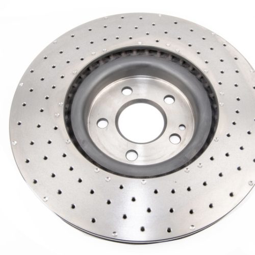 DBA 4000 Series Cross Drilled Front Rotor for Mercedes-Benz CLA45 AMG and GLA45 AMG 2014-19 - Premium Replacement