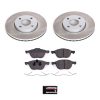 2005-2007 Ford Focus Front Semi-Coated Rotor Brake Assembly with Ceramic Pads - Premium Replacement