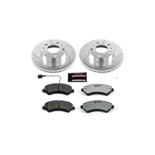2014-2017 Ram ProMaster 1500, 2500, 3500 Front Z36 Truck & Tow Brake Kit - Heavy Duty Drilled & Slotted Rotor and Carbon-Fiber Ceramic Brake Pads Upgrade