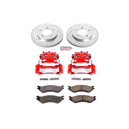 2000-2002 Ford Expedition & Lincoln Navigator Front Z36 Truck & Tow Brake Upgrade Kit with Drilled & Slotted Rotors - Premium Heavy-Duty Brake System