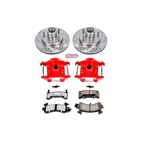 2000-2003 Chevrolet S10 Z36 Truck & Tow Brake Upgrade Kit with Drilled & Slotted Rotors, Carbon-Fiber Ceramic Pads, Powder Coated Calipers - Premium Replacement