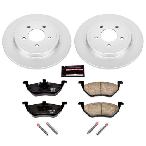 2005-2008 Ford Escape Rear PowerStop Z17 Evolution Geomet Coated Brake Rotor and Ceramic Brake Pads - Premium Replacement