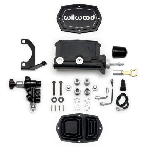 261-15544-BK Wilwood Compact Tandem Master Cylinder Kit for Mustang Pushrod Applications