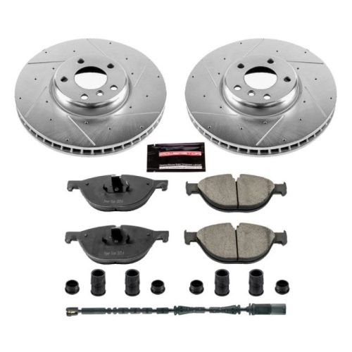 2011-2015 BMW 550i, 2012-2015 BMW 650i & 2013-2015 BMW 650i xDrive Gran Coupe Front Brake Upgrade Kit - Premium Heavy-Duty Drilled & Slotted Rotor and Carbon-Fiber Ceramic Brake Pads