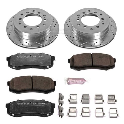 2001-2009 Toyota Sequoia & 2002-2009 Toyota 4Runner Heavy-Duty Brake Rotor and Ceramic Pad Upgrade Kit - Premium Replacement