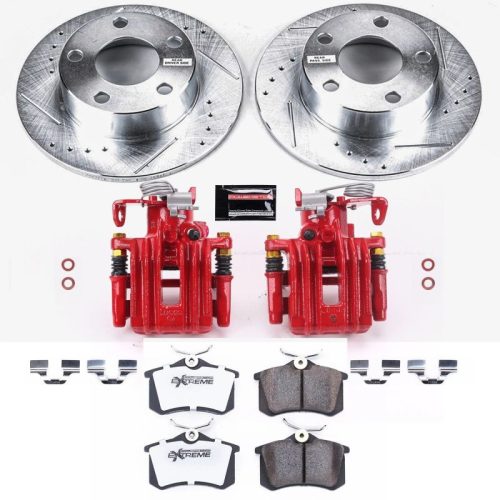 2000-2001 Audi A6 Quattro Rear Z26 Street Warrior Brake Upgrade Kit with Drilled & Slotted Rotors - Premium Replacement