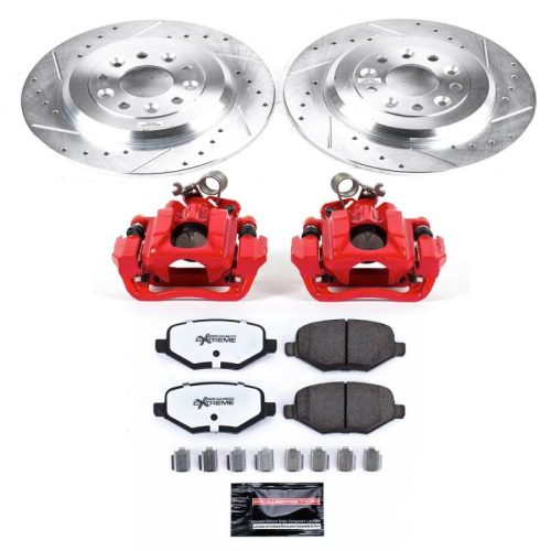 2010-2012 Ford Flex Rear Z36 Truck & Tow Brake Upgrade Kit with Calipers - Heavy Duty Drilled & Slotted Rotor Performance