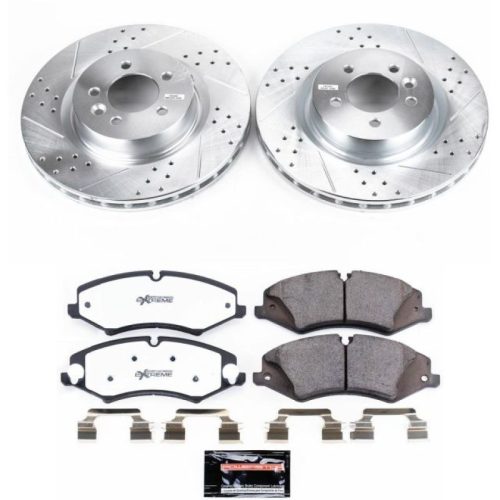 2011-2014 Land Rover LR4 Front Z36 Truck & Tow Brake Upgrade Kit - Heavy-Duty Drilled & Slotted Rotors with Carbon-Fiber Ceramic Pads for Towing & Off-Road Performance
