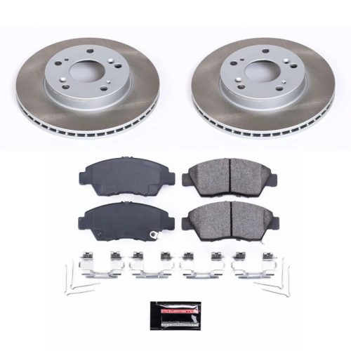 2012-2015 Honda Civic & 2013-2014 Acura ILX Front Semi-Coated Rotor Brake Assembly - Premium Replacement