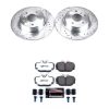 2001-2004 Land Rover Discovery Rear Z26 Street Warrior Brake Upgrade Kit with Performance Drilled & Slotted Rotors - Premium Replacement