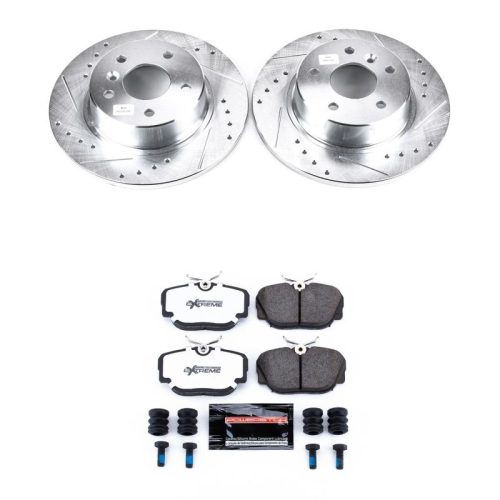 2001-2004 Land Rover Discovery Rear Z26 Street Warrior Brake Upgrade Kit with Performance Drilled & Slotted Rotors - Premium Replacement