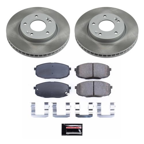 2010-2013 Kia Forte Koup Front Semi-Coated Rotor Brake Assembly - Premium Replacement