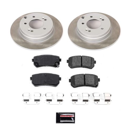 2016-2017 Hyundai Sonata & Kia Optima Rear Heavy-Duty Semi-Coated Rotor Brake Assembly - Premium Replacement
