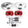 2004-2007 Toyota Highlander Rear Z36 Truck & Tow Brake Upgrade Kit with Drilled & Slotted Rotors and Powder Coated Calipers - Heavy-Duty Performance Replacement