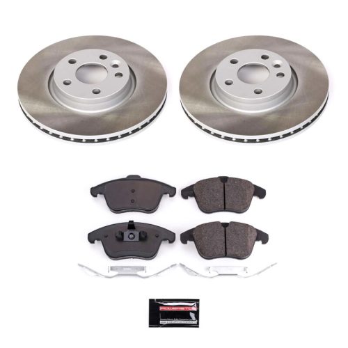 2015-2012 Volvo S60 & XC70 Front Semi-Coated Rotor Brake Kit with Ceramic Pads - Premium Replacement