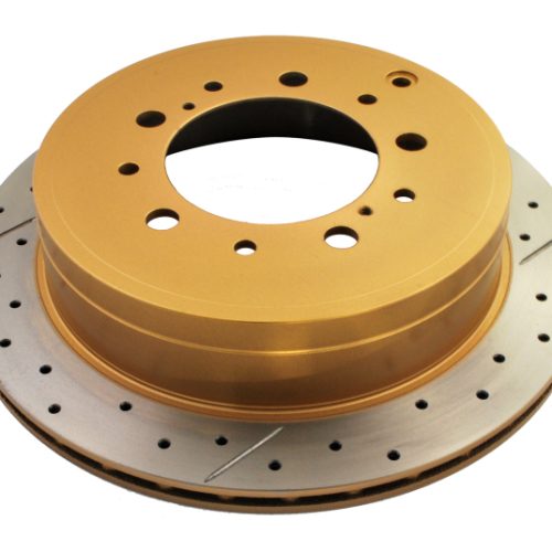 DBA Street Series Rear Cross Drilled and Slotted Rotors for Toyota Land Cruiser and Tacoma 2007-11 - Premium Replacement
