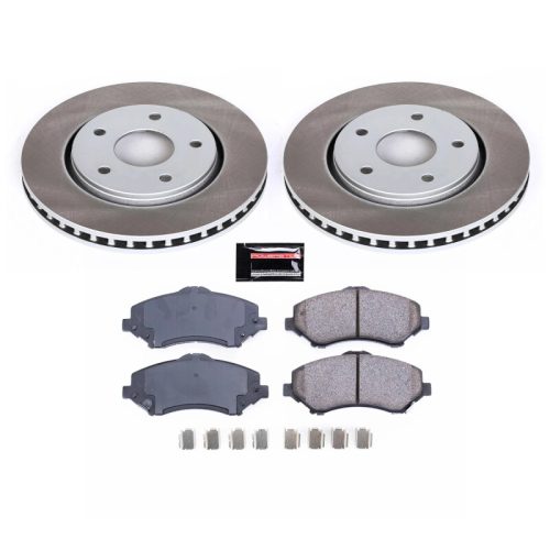 2008-2010 Dodge Grand Caravan & 2009-2010 Dodge Journey Front Semi-Coated Rotor Brake Assembly - Premium Replacement