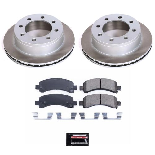 2010-2011 GMC Savana 3500 / Chevrolet Express 3500 Rear Semi-Coated Rotor Brake Assembly - Premium Replacement