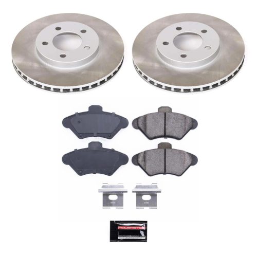 1993-1997 Mercury Cougar & 1993-1995 Ford Thunderbird Front Semi-Coated Rotor Brake Assembly - Premium Replacement