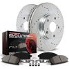 2020-2022 Ford Explorer & Lincoln Aviator Front Z23 Evolution Brake Upgrade Kit - Heavy-Duty Drilled & Slotted Rotors with Carbon-Fiber Ceramic Pads - Premium Replacement