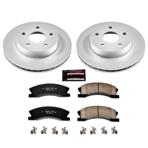 2001-2004 Jeep Grand Cherokee Front PowerStop Z17 Evolution Geomet Coated Brake Rotor and Ceramic Pad Assembly - Premium Replacement