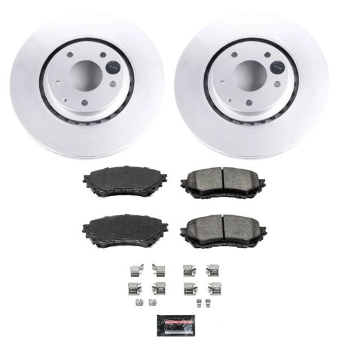 2019-2020 Mazda 6 Front Brake Rotor and Ceramic Pad Assembly - Heavy-Duty Fleet Replacement by PowerStop Part CRK8617