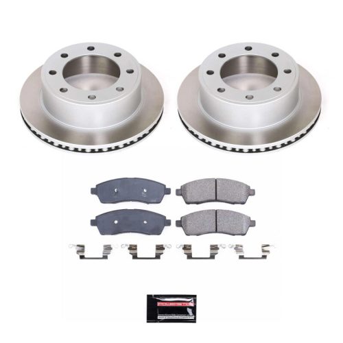 2002-2004 Ford F-250 Super Duty Rear Semi-Coated Rotor Brake Assembly - Premium Replacement
