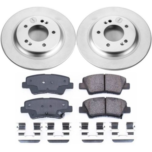 2014-2016 Hyundai Sonata & Kia Cadenza Heavy-Duty Rear Brake Rotor and Ceramic Pad Assembly - Premium Replacement