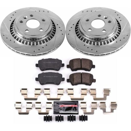 2010-2012 Volvo XC60 Rear Z23 Evolution Sport Brake Rotor and Pad Upgrade Kit - Heavy-Duty Performance Replacement