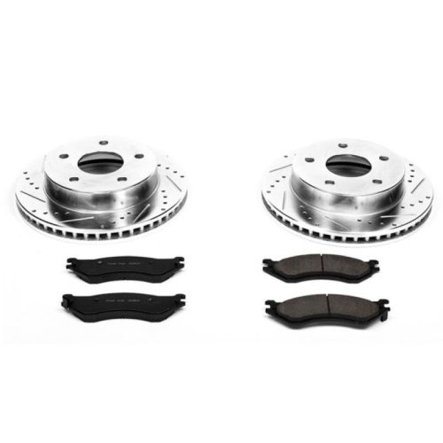 2000-2001 Dodge Ram 1500 Front Z23 Evolution Sport Brake Assembly with Drilled & Slotted Rotors - Premium Replacement