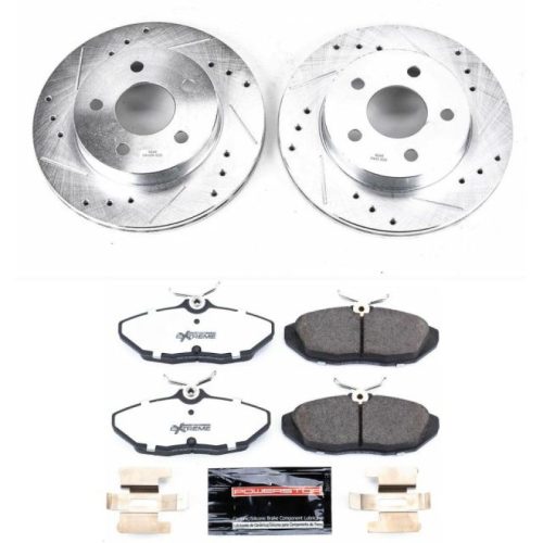 1993-1998 Lincoln Mark VIII Rear PowerStop Z26 Street Warrior Brake Kit - Heavy-Duty Drilled & Slotted Brake Upgrade for Performance Vehicles
