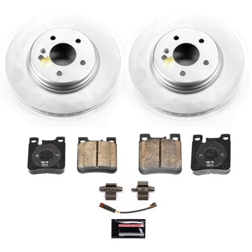 2007-2010 Mercedes-Benz SLK55 AMG Rear Z23 Coated Brake Rotor and Carbon-Fiber Ceramic Brake Pad Assembly - Premium Replacement