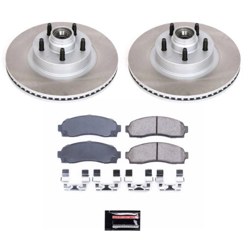 2003-2007 Ford Explorer Sport Trac & Ranger Heavy-Duty Semi-Coated Rotor Brake Kit - Premium Replacement