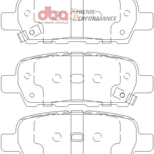 DBA Xtreme Performance Rear Brake Pads for Nissan Sentra 2007-2013 - Heavy-Duty Friction and High-Temperature Brake Pad Assembly