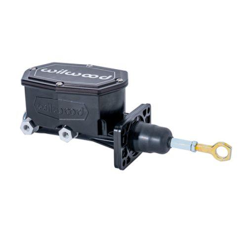 Compact Tandem Master Cylinder with Mopar 4 Bolt Flange and 15/16-inch Bore - Black