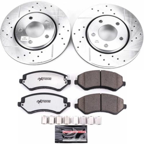 2001-2003 Chrysler Voyager & Town & Country Front Brake Rotor and Pad Assembly - Heavy Duty Towing Performance Upgrade