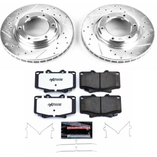 1993-1997 Toyota Land Cruiser & 1996-1997 Lexus LX450 Front Z36 Truck & Tow Brake Kit - Heavy-Duty Drilled & Slotted Rotor Performance with Carbon-Fiber Ceramic Pads - Premium Replacement