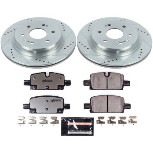 2019 Chevrolet Silverado 1500 Rear Z36 Truck & Tow Brake Upgrade Kit - Premium Heavy-Duty Drilled & Slotted Rotors with Carbon-Fiber Ceramic Pads