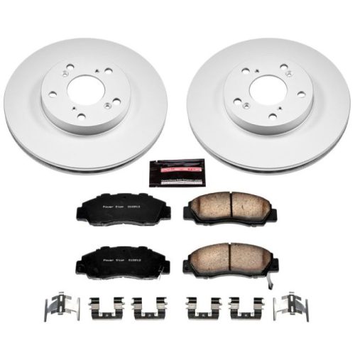 2000-2002 Honda Accord Front PowerStop Z17 Evolution Geomet Coated Brake Rotor and Ceramic Pad Assembly - Premium Replacement