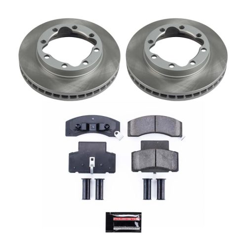 1992-1995 GMC K3500 Front Semi-Coated Rotor Brake Kit with Ceramic Pads - Premium Replacement
